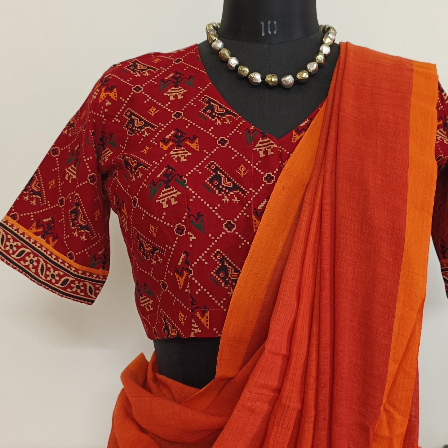 Red Patola Print Gamathi Blouse