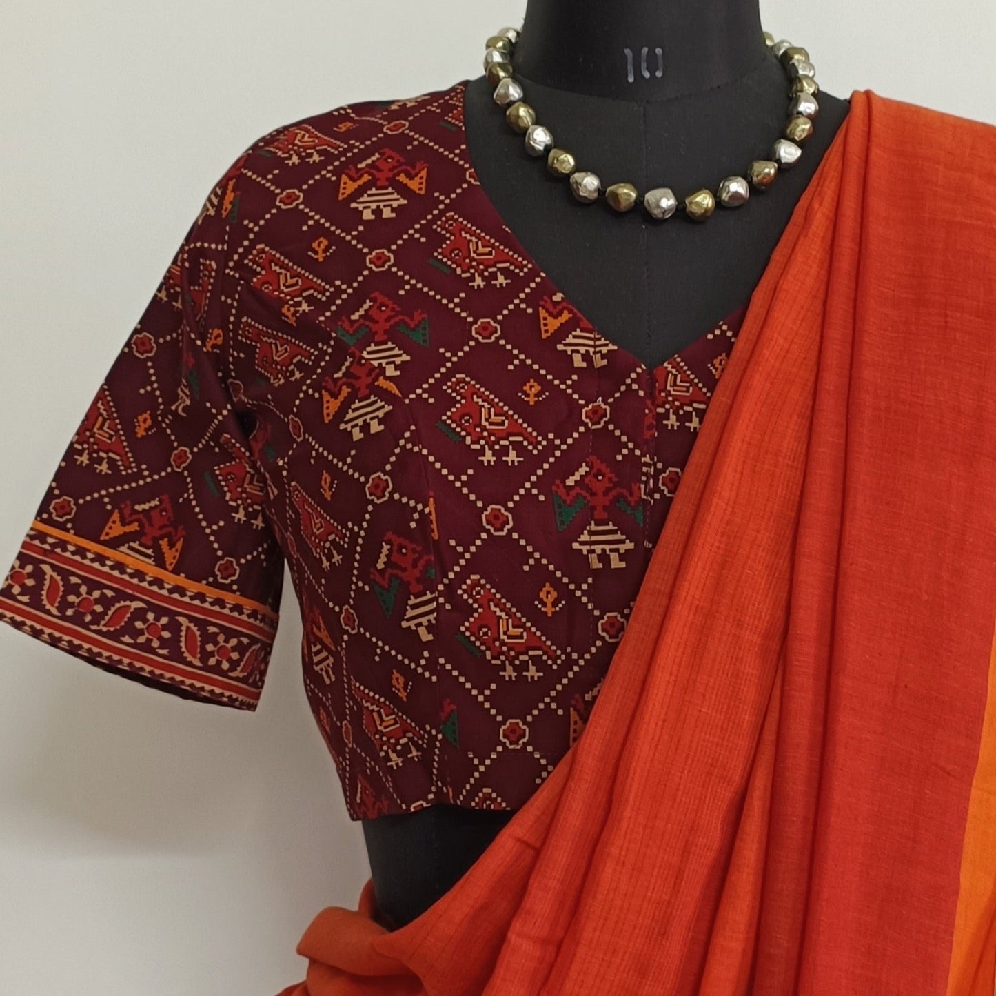 Maroon Patola Print Gamathi Blouse