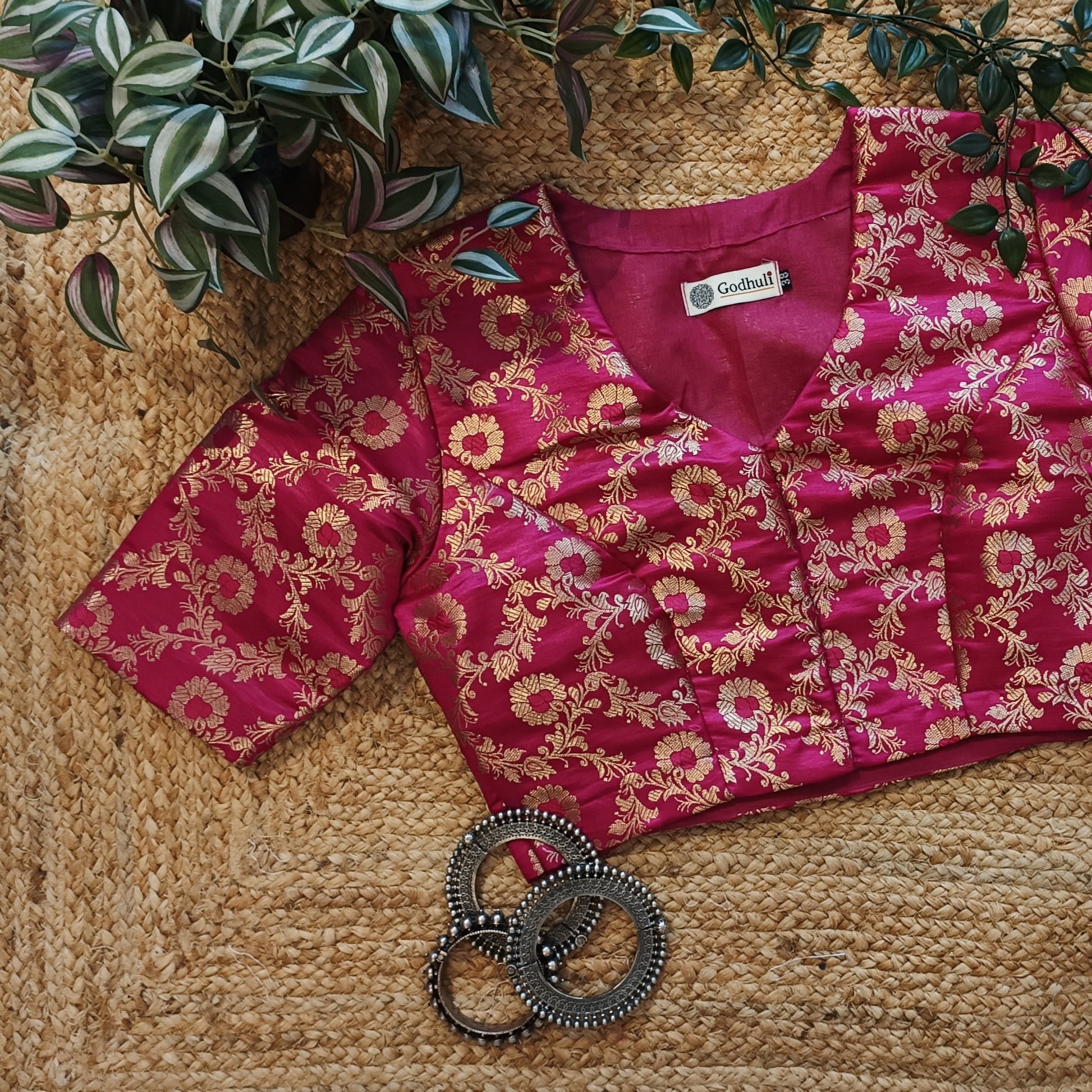 Rani Kimkhab Banarasi Brocade Blouse