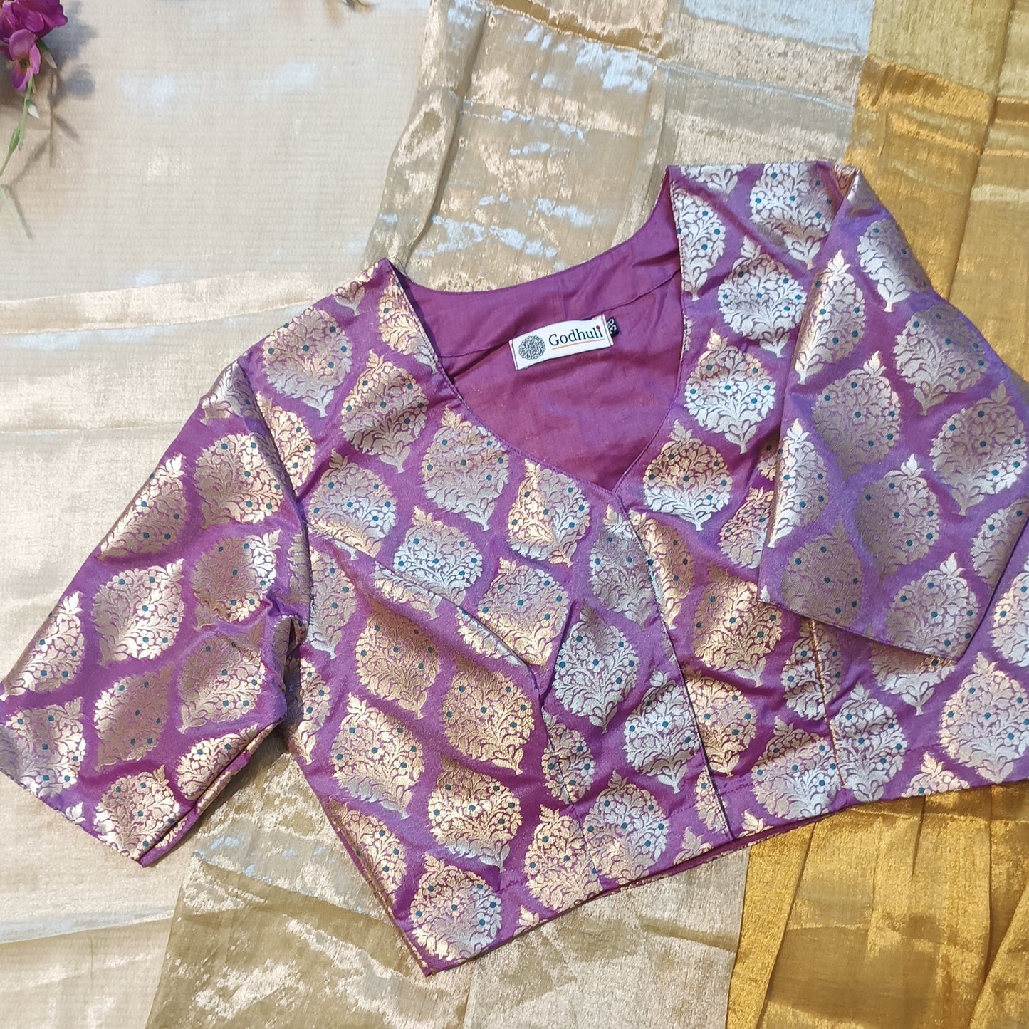 Lavender Banarasi Brocade Blouse