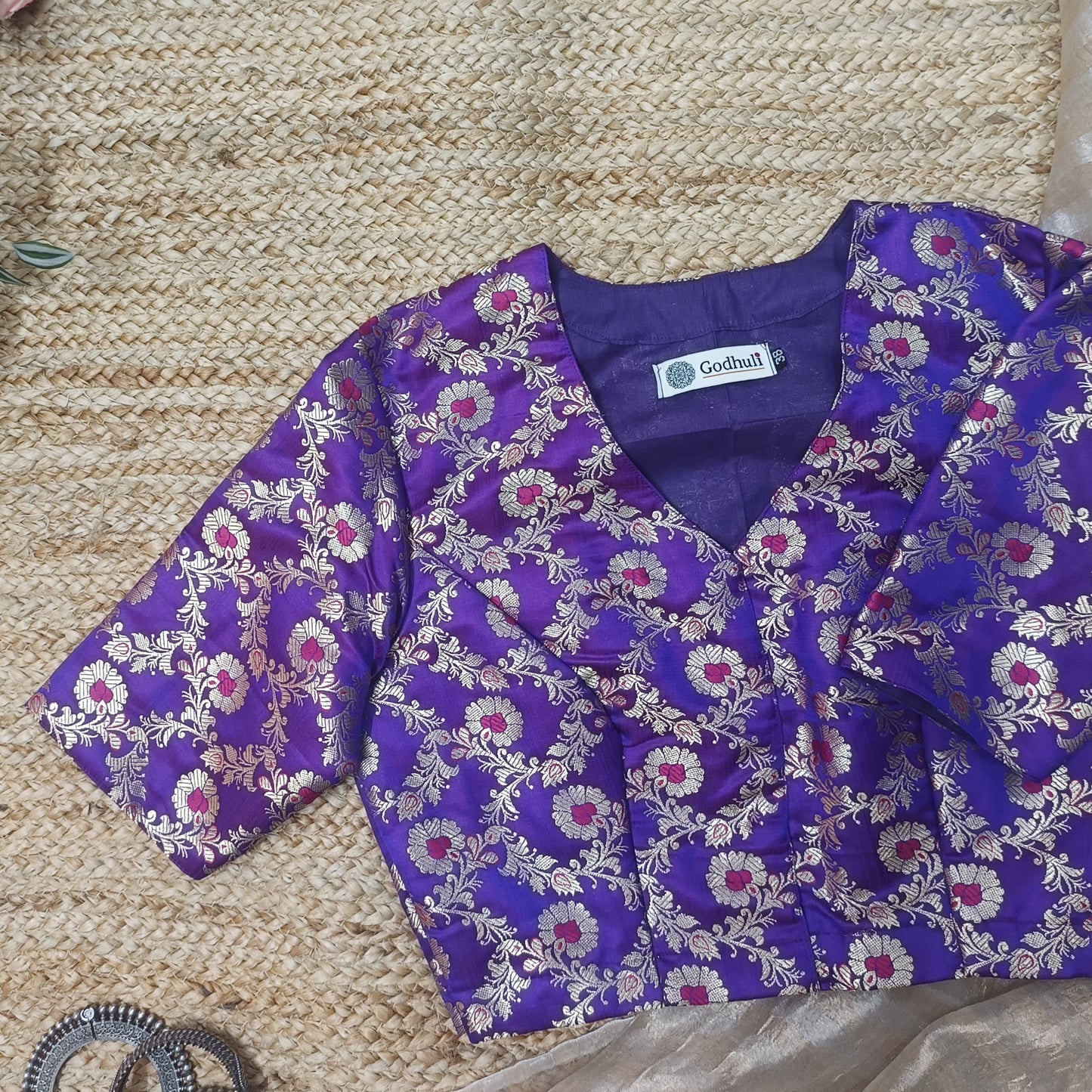 Magenta Purple Banarasi Brocade Blouse