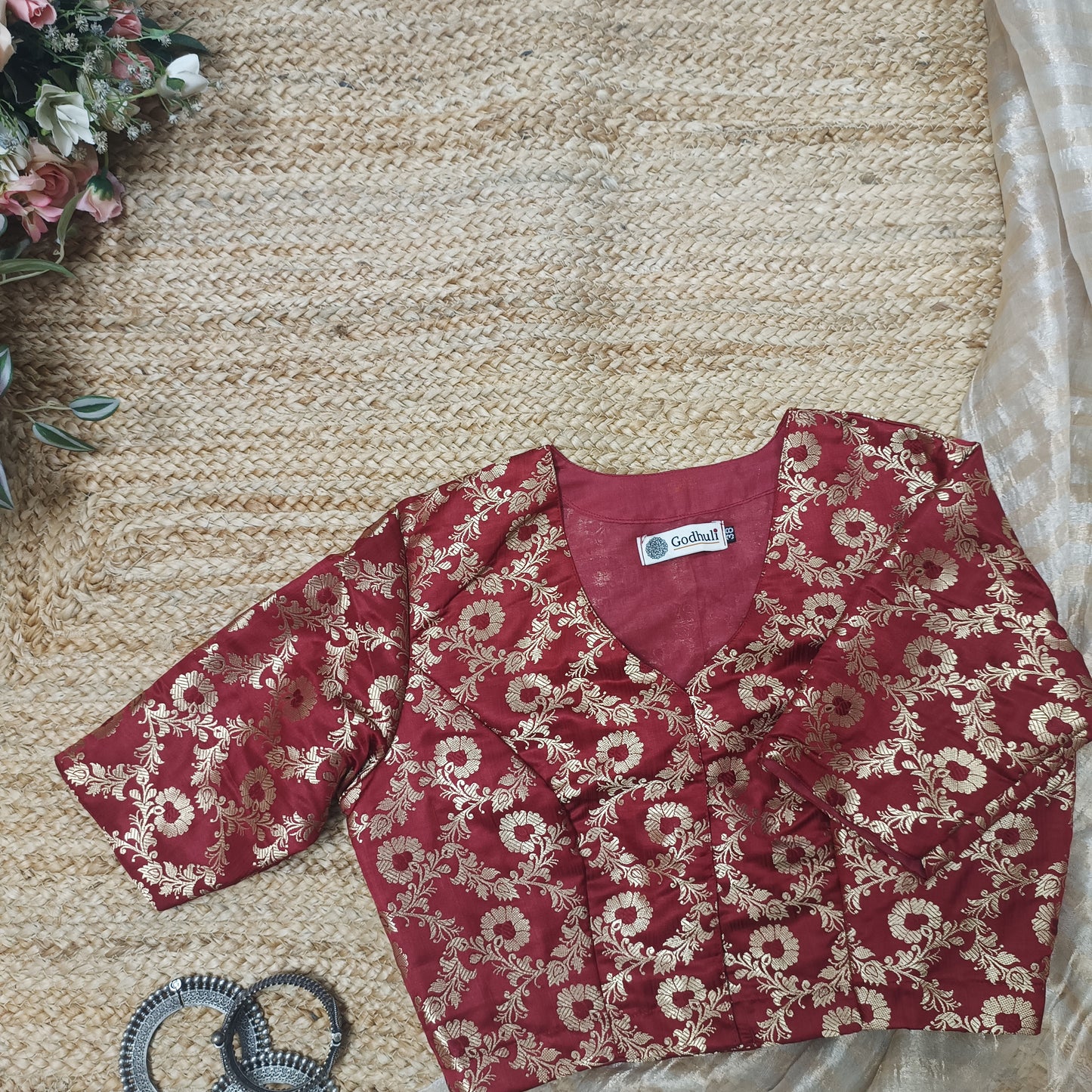 Maroon Banarasi Brocade Blouse