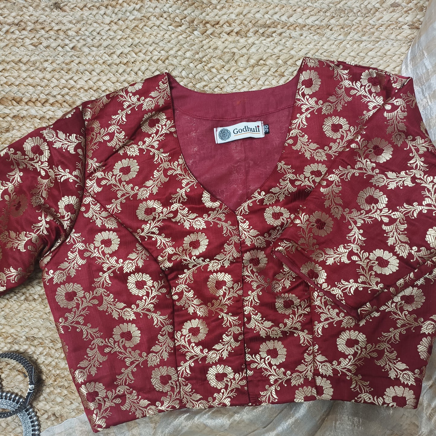 Maroon Banarasi Brocade Blouse