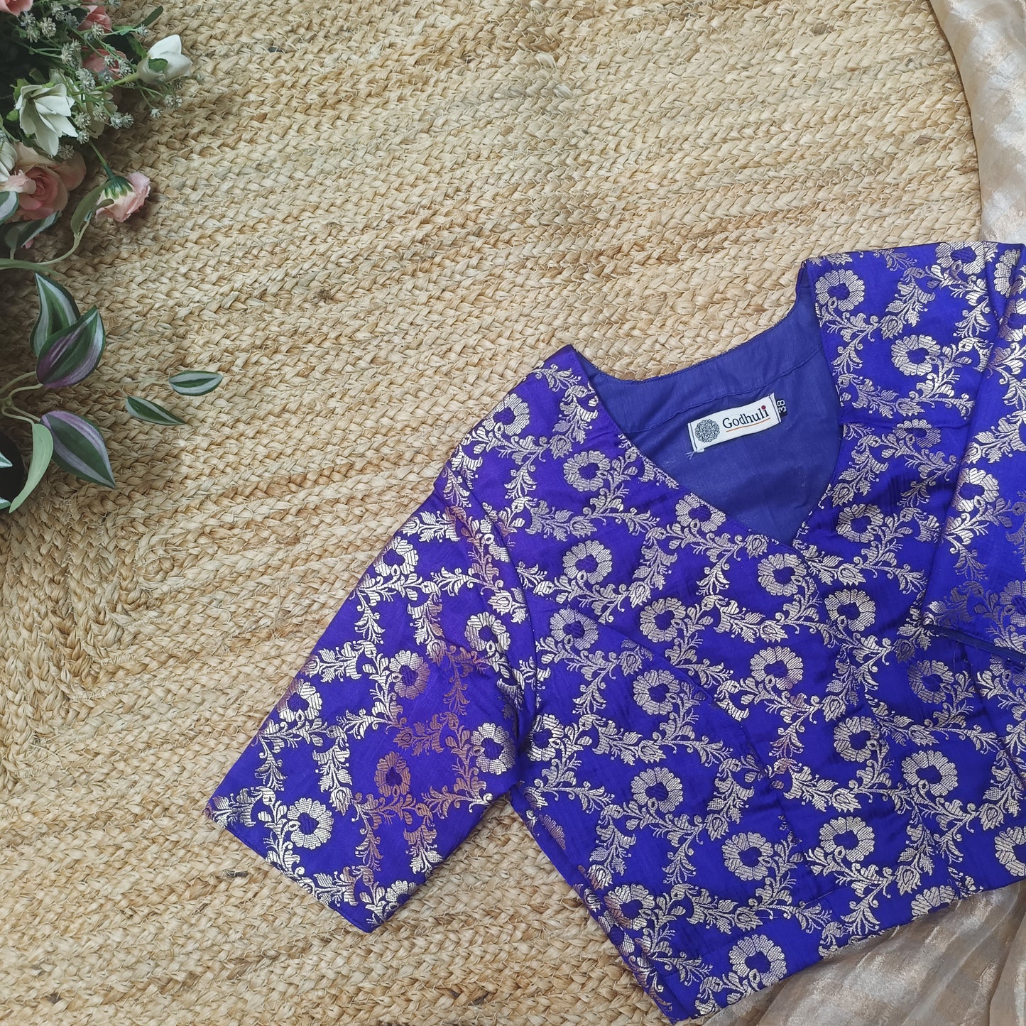Purple Banarasi Brocade Blouse