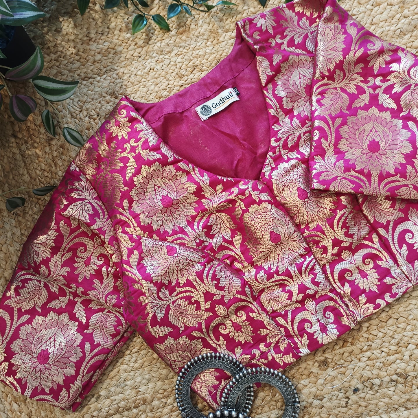 Rani Kimkhab Big Motif Banarasi Brocade Blouse