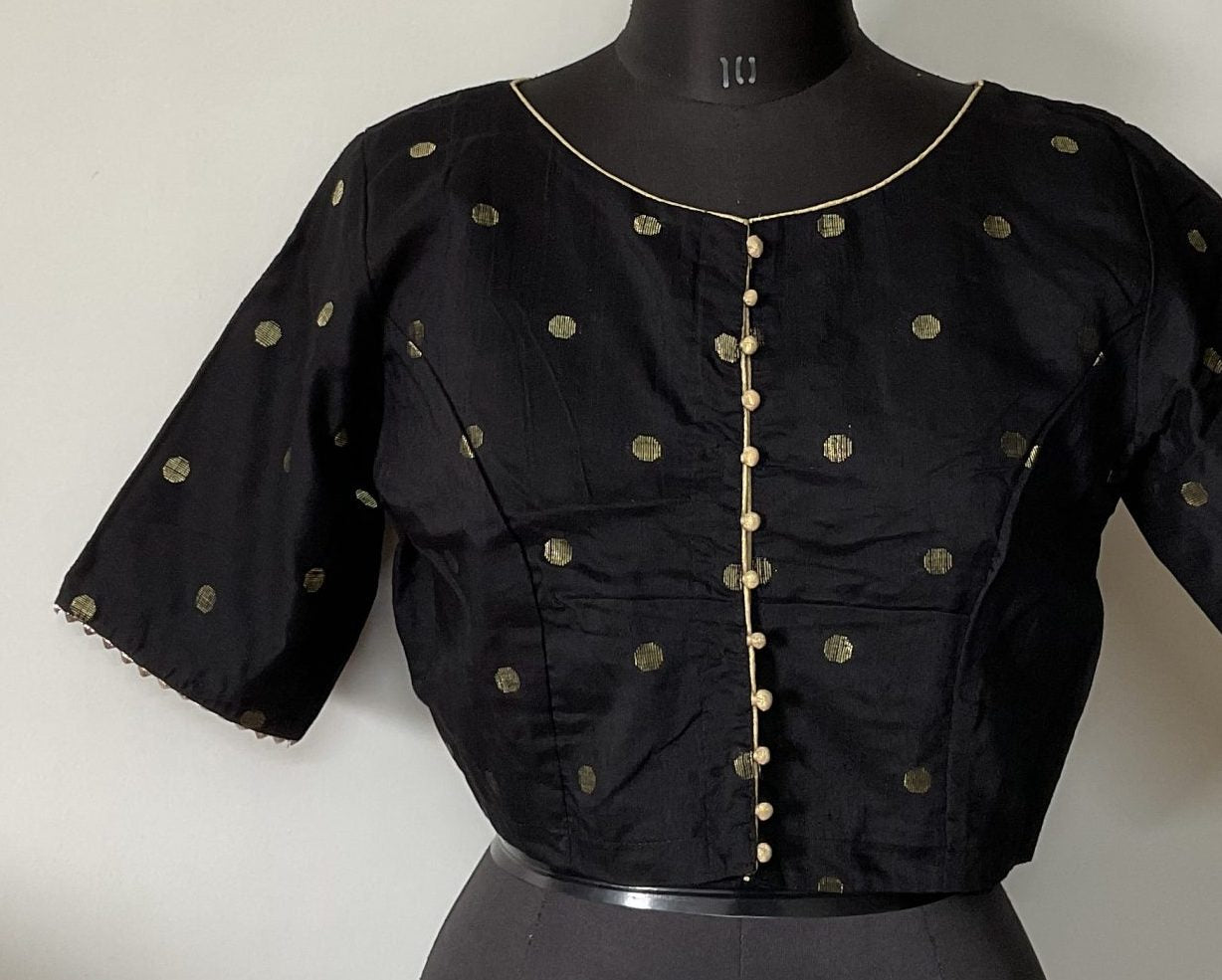 Black brocade with coin boota