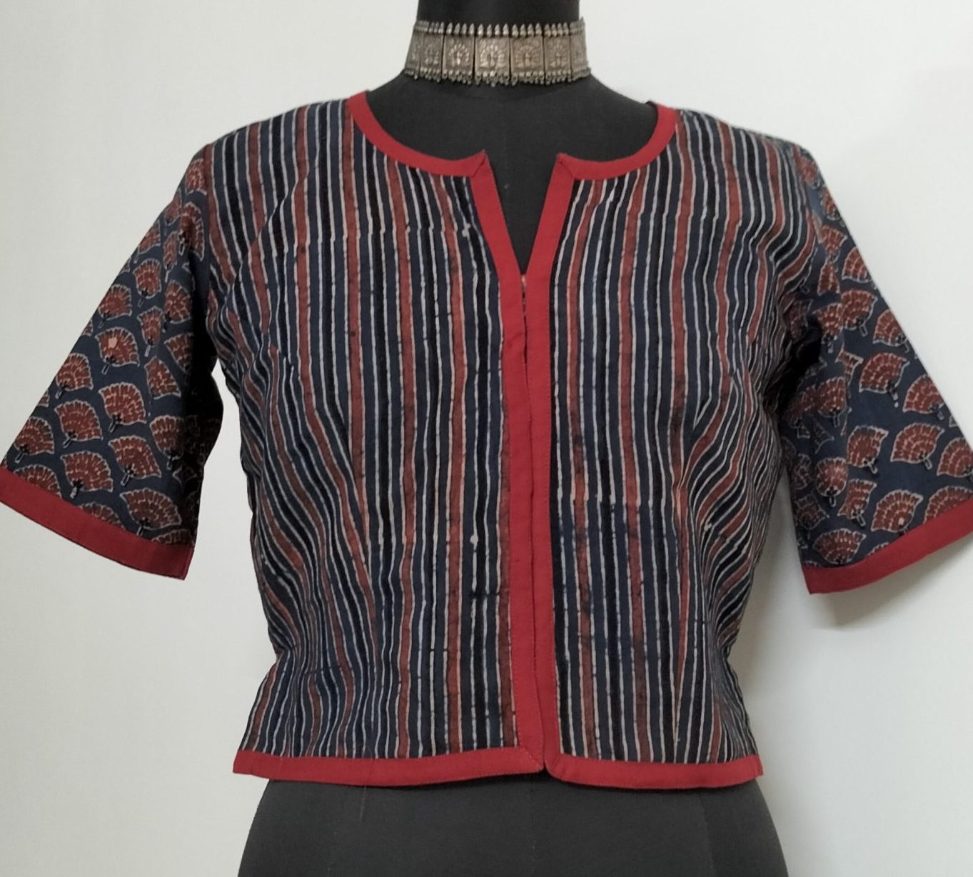 ajrakh kurti blouse