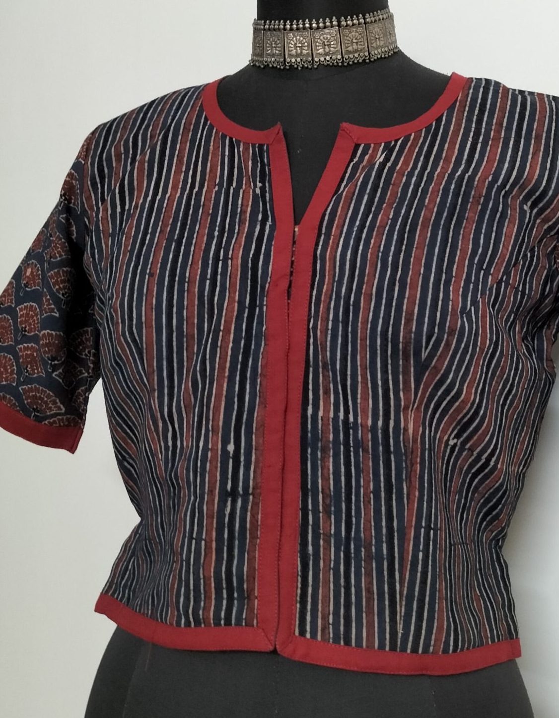 ajrakh kurti blouse