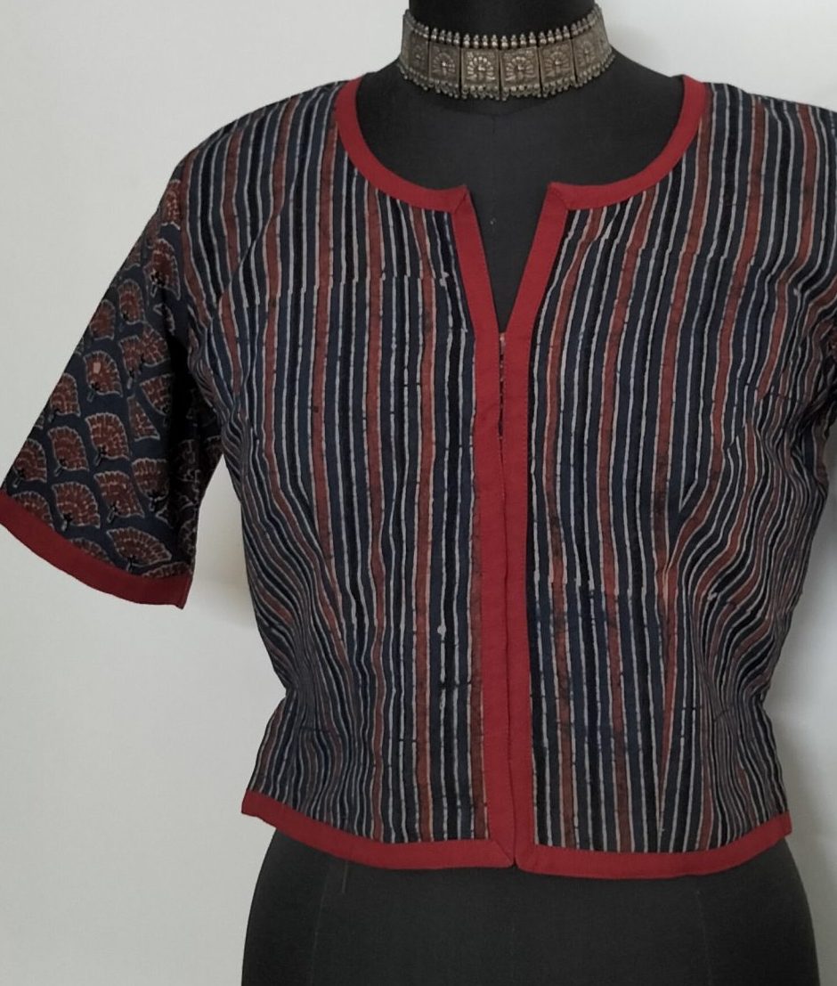 ajrakh kurti blouse