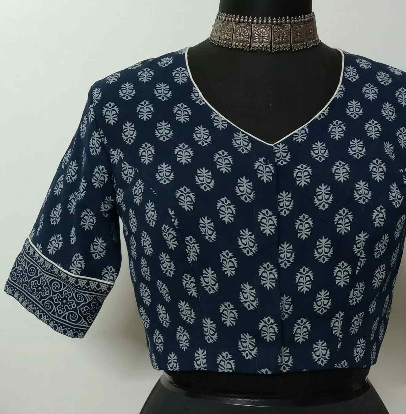Indigo Ajrakh Blouse