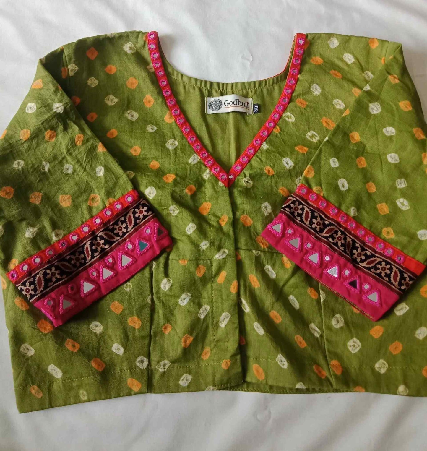 Mehandi Green Bandhani Blouse