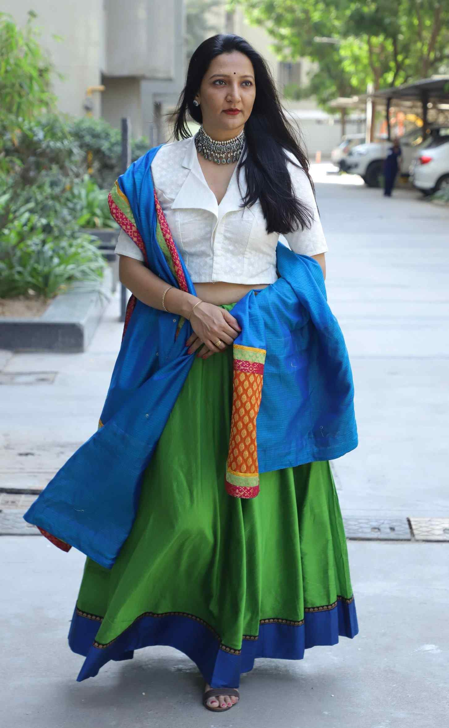 Sea Green Green Skirt Combination Top Buy Parrot Green Skirt