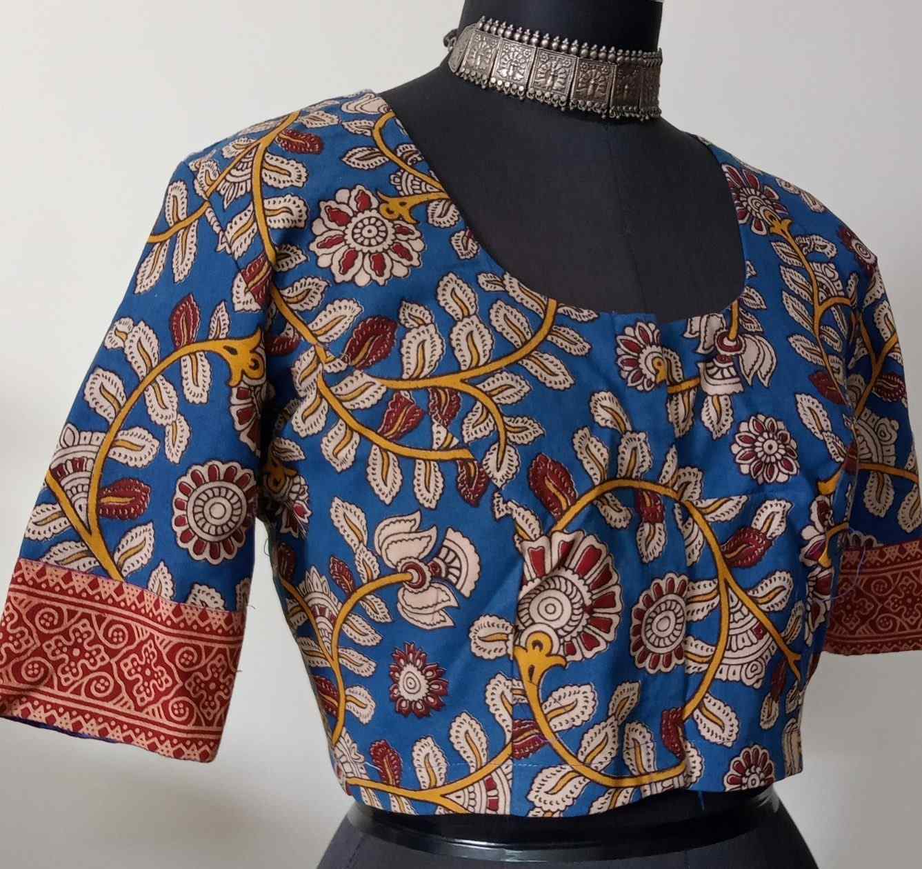 Ink Blue Kalamkari Blouse