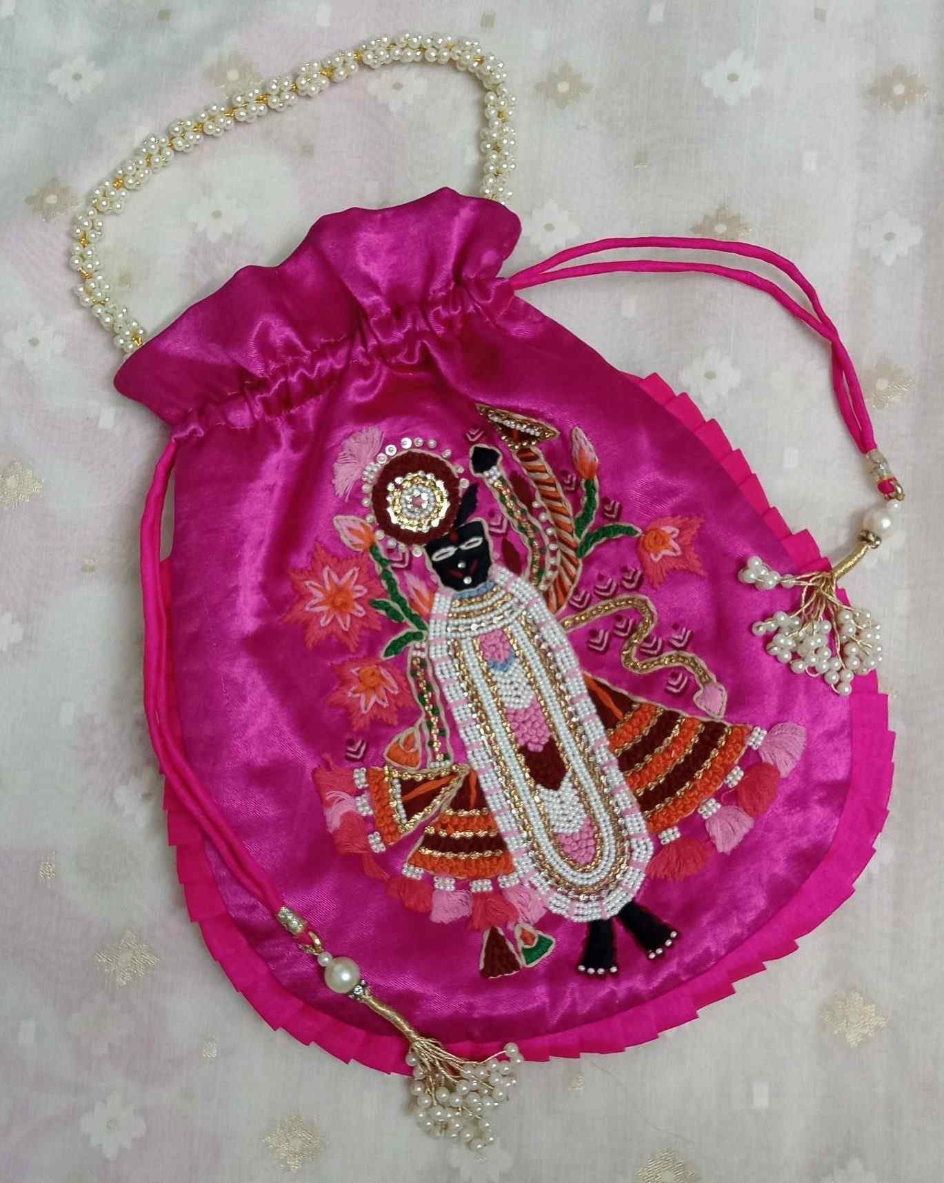Rani Colour Shreenathji Potli Bag