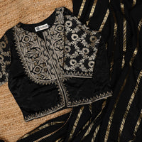 Buy Black Gaji Silk Aari Work Blouse Combo | Perfect for B2B Orders