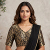 Black Kimkhab Banarasi Brocade Readymade Blouse | Godhuli