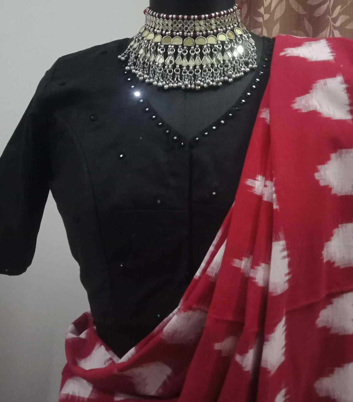 Black Mirror Work Readymade Blouse