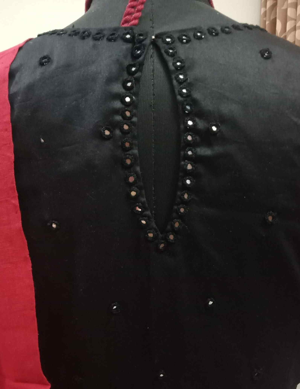 Black Mirror Work Readymade Blouse 