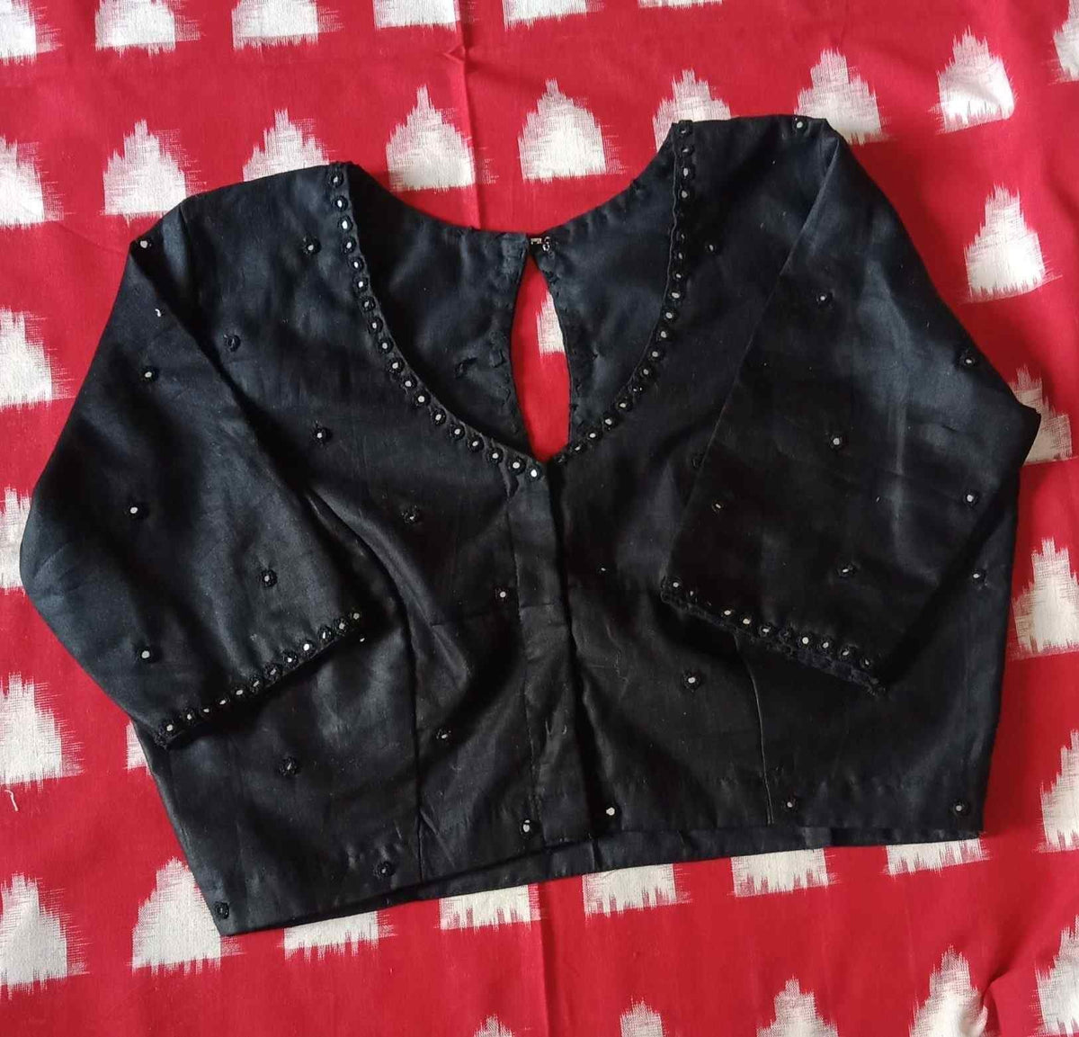 Black Mirror Work Readymade Blouse