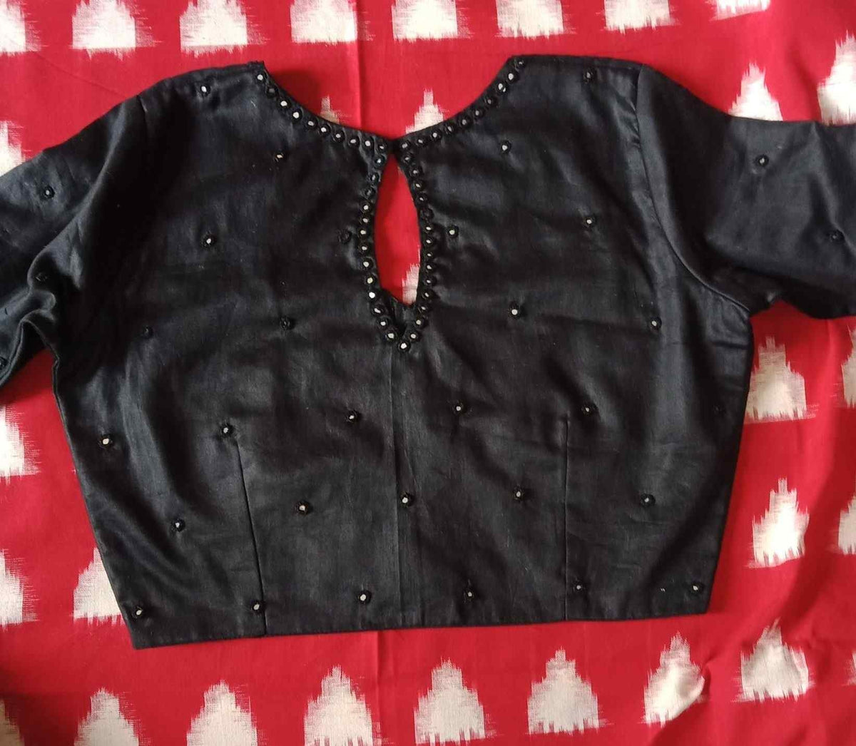 Black Mirror Work Readymade Blouse