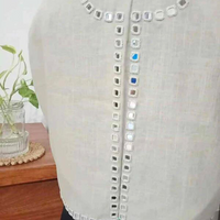 Buy Beige Brown Real Mirrorwork Blouse | Godhuli