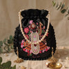 Buy Black Colour Shreenathji Potli Bag | Godhuli