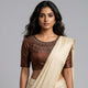 Buy Coffee Brown Real Mirrorwork Blouse | Godhuli
