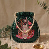 Buy Green Colour Shreenathji Potli Bag | Godhuli