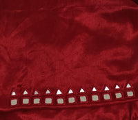 Maroon Heavy Mirrorwork Readymade Blouse Fabric | Godhuli
