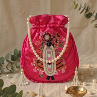 Buy Rani Colour Shreenathji Potli Bag | Godhuli