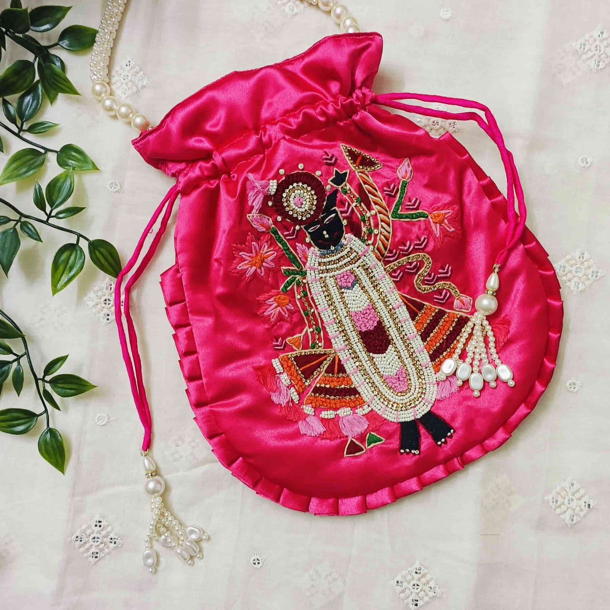 Buy Rani Colour Shreenathji Potli Bag 