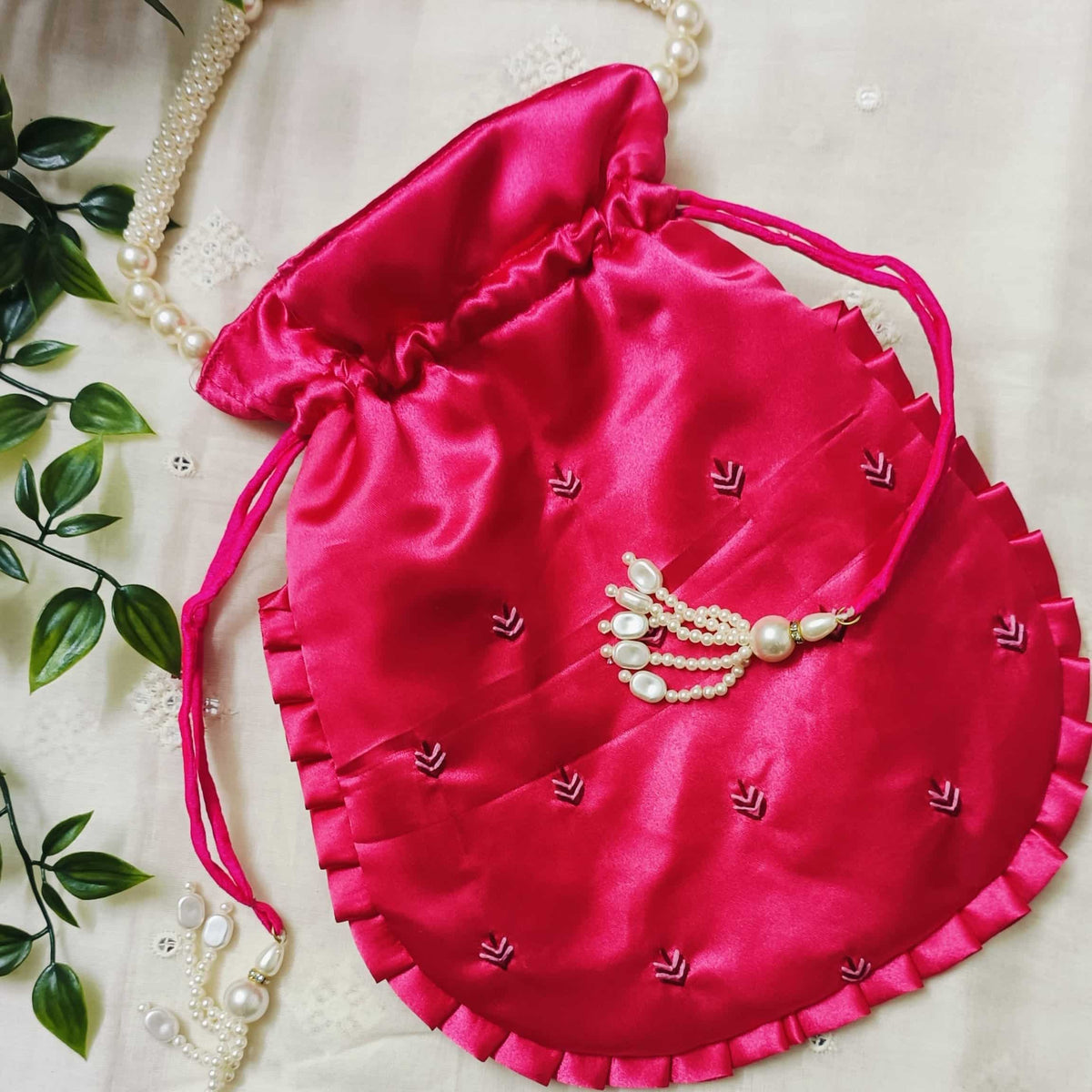 Buy Rani Colour Shreenathji Potli Bag 