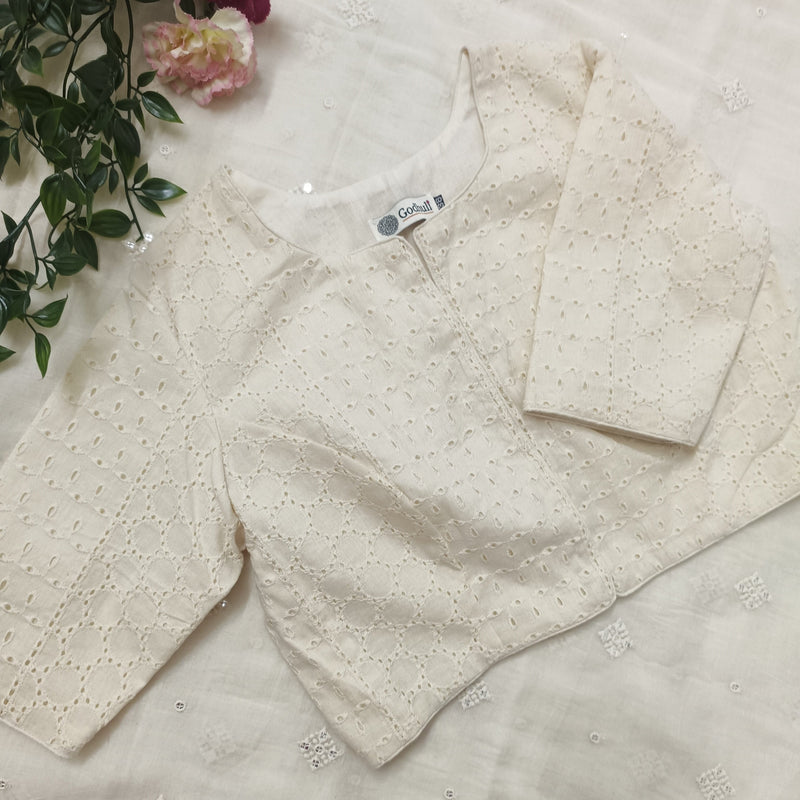Buy Cut-work Embroidered Blouse with Front Slit Combo | Perfect for B2B Orders