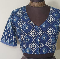 Dabu Indigo Fusion Readymade Blouse | Godhuli