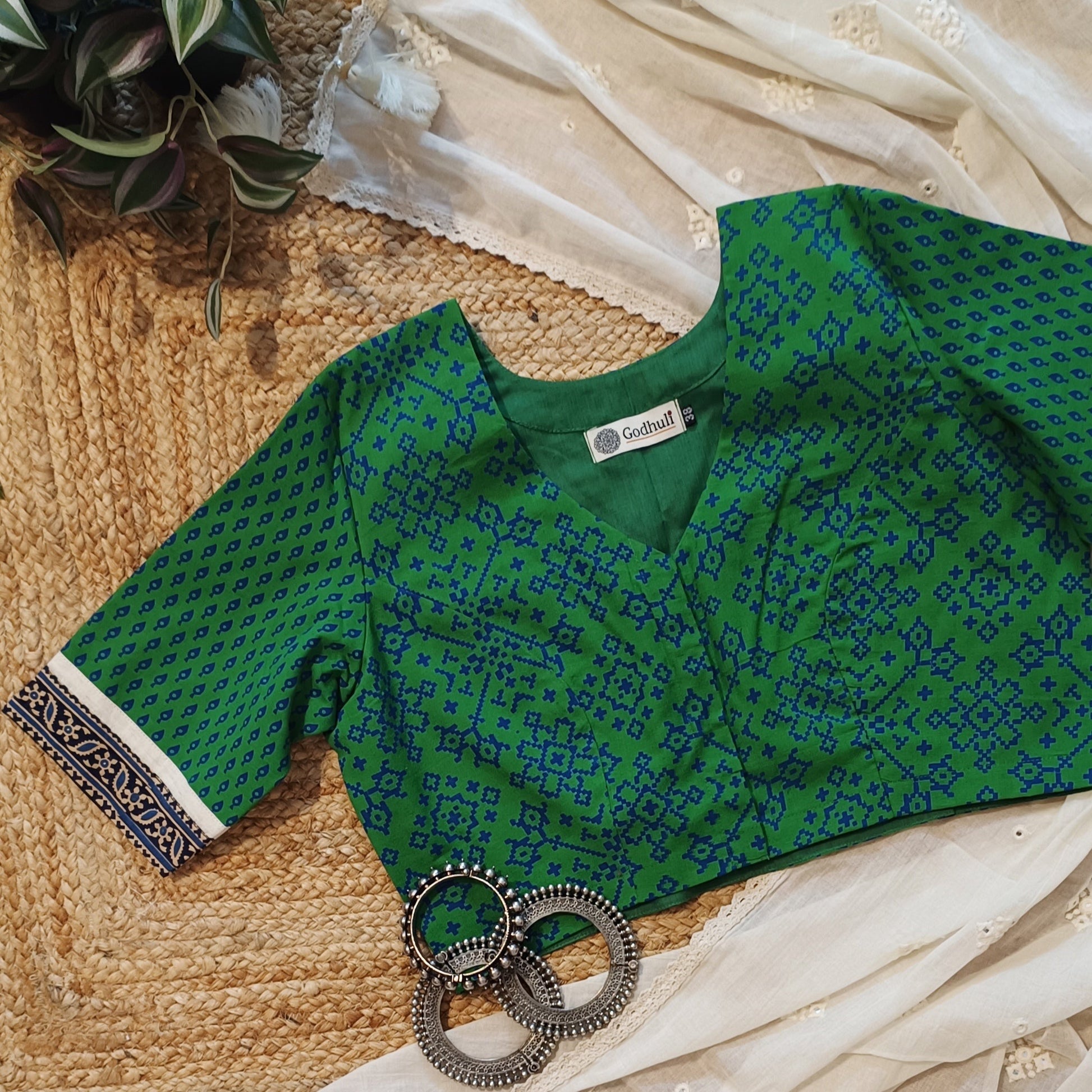 Forest Green Gamathi Blouse