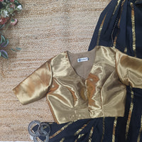 Copper Golden Brocade Readymade Blouse | Godhuli