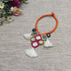Buy Handcrafted Mirrorwork Orange Dori Neckpiece | Godhuli