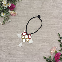 Buy Handcrafted Mirrorwork Black Dori Neckpiece | Godhuli