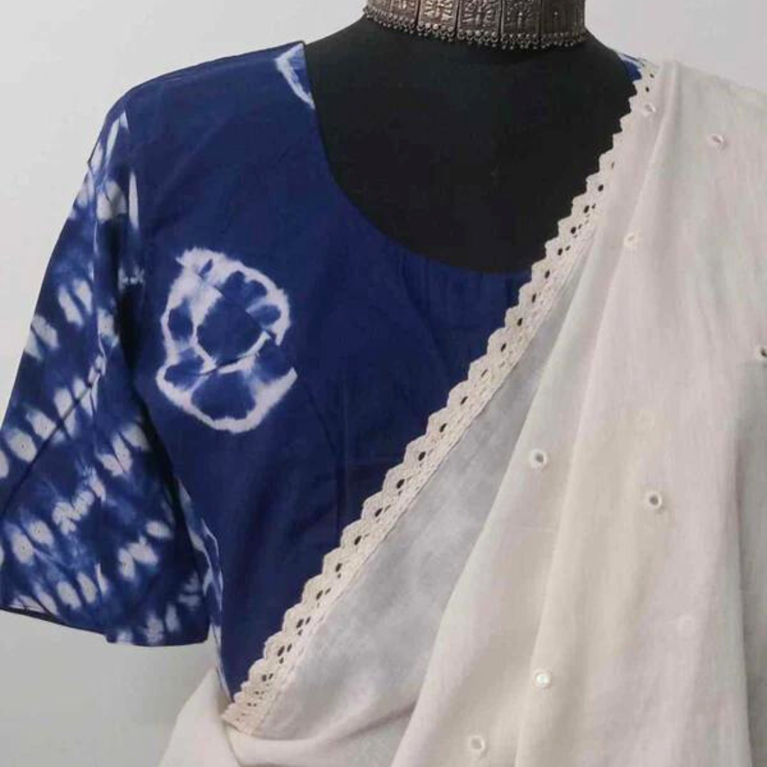 Ink Blue Shibori Blouse