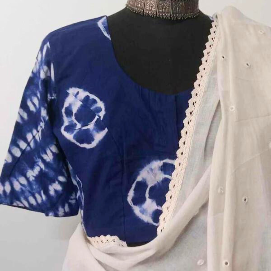 Ink Blue Shibori Blouse