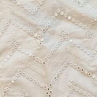 Ivory Mirrorwork Readymade Blouse with Puff Sleeves | Godhuli