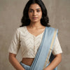 Ivory Mirrorwork Readymade Blouse | Godhuli