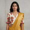 Ivory Multicolour Embroidery Readymade Blouse | Godhuli