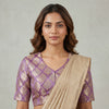 Lavender Banarasi Brocade Readymade Blouse | Godhuli