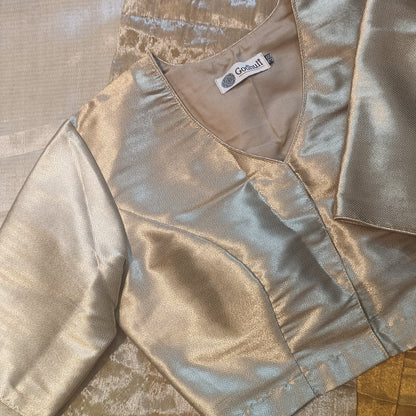 Matt Golden Brocade Blouse