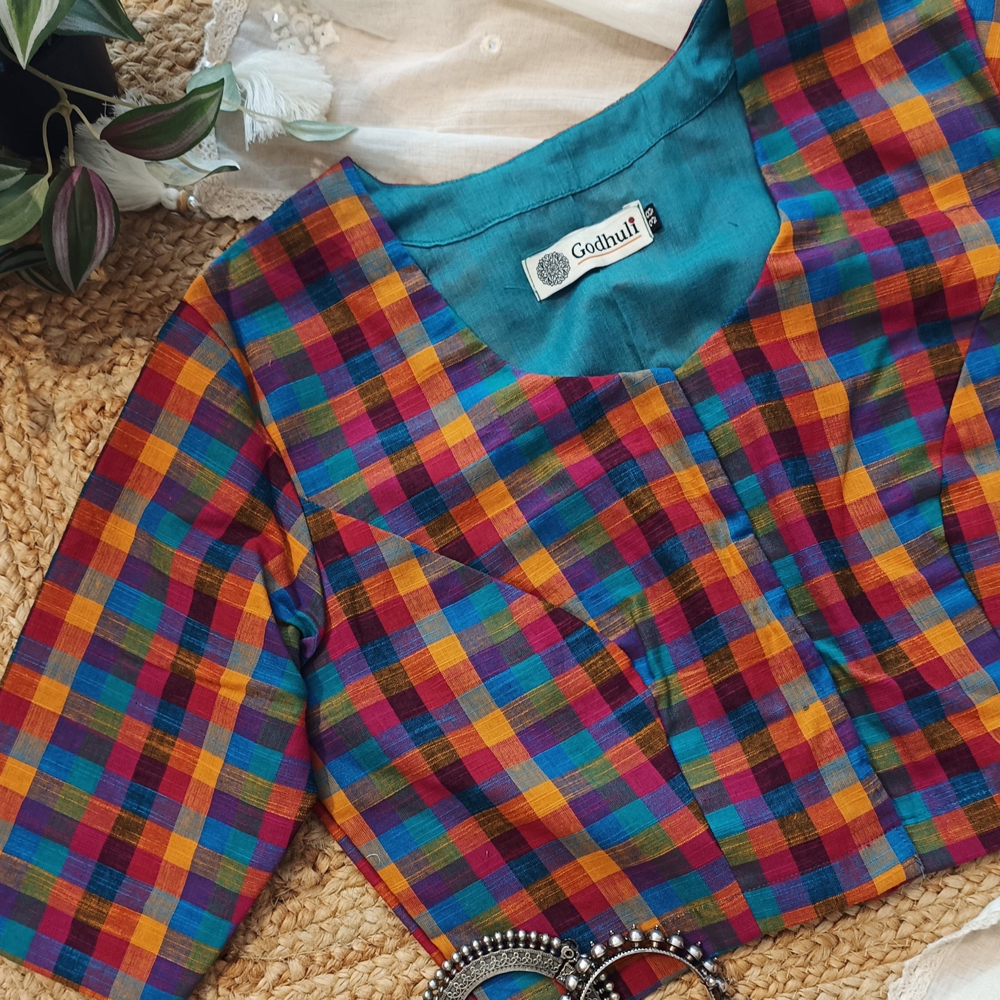 Multicolor Chettinad Checks Blouse