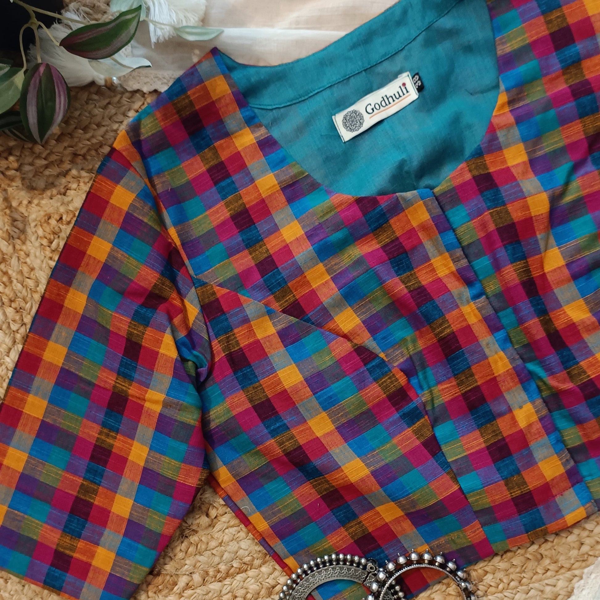 Multicolor Chettinad Checks Blouse
