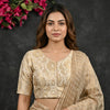 Off White Big Motif Brocade Readymade Blouses | Godhuli