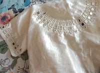 Off White Gaji Silk Mirror work Readymade Blouse | Godhuli