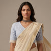 Powder Blue Cut Work Embroidered Readymade Blouse | Godhuli